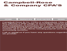 Tablet Screenshot of campbellrosecpas.com